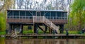 Buildings and Honey Island Swamp Tour With Jungle Forest and Tree in New Orleans,