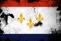 New orleans louisiana rusty and grunge flag illustration