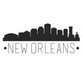 New Orleans Louisiana Skyline. Silhouette City Design Vector Famous Monuments. Royalty Free Stock Photo