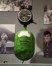 New Orleans, Louisiana, U.S.A - February 4, 2020 - The breathing oxygen tank used by crewmen and pilots during World War 2