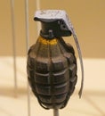 New Orleans, Louisiana, U.S.A - February 5, 2020 - Close up of MK 2 fragmentation grenade