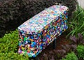 New Orleans, Louisiana, U.S.A - February 4, 2020 - The colorful love coffin to remember Hurricane Katrina