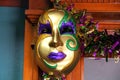 New Orleans, Louisiana, U.S.A - February 8, 2020 - A colorful Mardi Gras indoor decoration