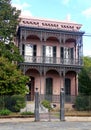 New Orleans, Louisiana, U.S.A - February 4. 2020 - A colorful townhome by The Garden District