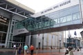 New Orleans, Louisiana, U.S.A - February 4, 2020 - The crowd near the entrance into The National World War II Museum