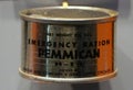 New Orleans, Louisiana, U.S.A. - February 5, 2020 - The emergency ration Pemmican 84-R(A) distributed during World War 2 Royalty Free Stock Photo