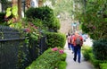 New Orleans, Louisiana, U.S.A - February 8, 2020 - Tourists on the walking tour near The Garden District Royalty Free Stock Photo