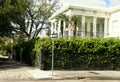 New Orleans, Louisiana, U.S.A - February 4. 2020 - The view of the street and the residential homes on The Garden District Royalty Free Stock Photo