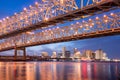 New Orleans, Louisiana, USA at Crescent City Connection Bridge Royalty Free Stock Photo