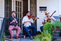 Gypsy Jazz Musicians at Front Porch Concert in New Orleans