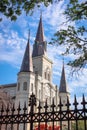 New Orleans, Louisiana, USA at Jackson Square and St. Louis Cathedral Royalty Free Stock Photo