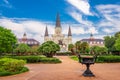 New Orleans, Louisiana, USA at Jackson Square and St. Louis Cathedral