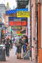 Pubs and bars with neon lights in the French Quarter, New Orleans Louisiana