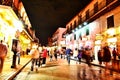 Pubs and bars with neon lights in the French Quarter, New Orleans Louisiana Royalty Free Stock Photo