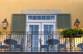 Picturesque windows of old mansions of the French Quarter in New Orleans Royalty Free Stock Photo