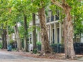 Historic Greek Revival Townhouses in Garden District of New Orleans Royalty Free Stock Photo