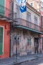 The unusual and eye-catching exterior of Preservation Hall in New Orleans