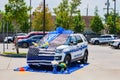 Police Car Decorated to Honor Fallen Police Officer