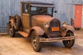 Side and Front View of Antique Ford Pickup Truck