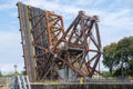 St. Claude Avenue Drawbridge is raised over the Industrial Canal