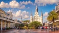 New Orleans, Louisiana, USA town view at St. Louis Cathedral.