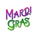 New Orleans Mardi Gras Design & Typography Royalty Free Stock Photo