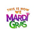 New Orleans Mardi Gras Design & Typography Royalty Free Stock Photo