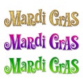 New Orleans Mardi Gras Design & Typography Royalty Free Stock Photo