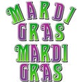 New Orleans Mardi Gras Design & Typography Royalty Free Stock Photo