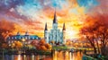 New Orleans Melody: Impressionistic Reverie at Jackson Square Oasis