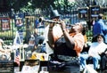 New Orleans musician playing in street 2002 Royalty Free Stock Photo