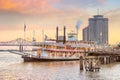 New Orleans paddle steamer in Mississippi river in New Orleans Royalty Free Stock Photo