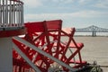 New Orleans - Paddlewheel, River, and Bridge Royalty Free Stock Photo