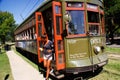 New Orleans Person Exiting Street Car