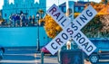 New Orleans railroad crossing street sign, Louisiana