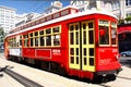 New Orleans Red Canal Street Car Royalty Free Stock Photo