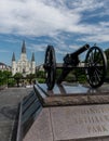 New Orleans Saint Louis Cathedral with Canon Royalty Free Stock Photo