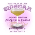 New Orleans Signature Historic Cocktail on White Royalty Free Stock Photo