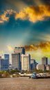 New Orleans skyline. City buildings on Mississippi river, Lousiana