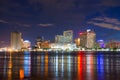 New Orleans skyline at twilight, Louisiana, USA Royalty Free Stock Photo
