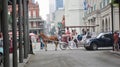 New Orleans Street Scene with Horse Carriage Royalty Free Stock Photo