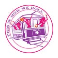 New Orleans Streetcar Icon Logo Symbol