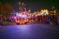 Night parade for Mardi Gras in New Orleans, United States Royalty Free Stock Photo