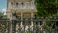 NEW ORLEANS, USA - JUNE, 08, 2022: cast iron fence of the cornstalk hotel in the french quarter of new orleans