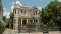 NEW ORLEANS, USA - JUNE, 08, 2022: the historic cornstalk hotel in the french quarter