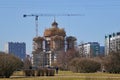 New orthodox churh under construction in Saint-Petersburg