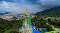 new pagoda on hilltop at Patong beach Royalty Free Stock Photo