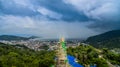 new pagoda on hilltop at Patong beach Royalty Free Stock Photo