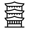 New pagoda icon outline vector. Japan kyoto