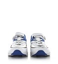 New pair of white and blue trainers Royalty Free Stock Photo